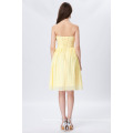 Grace Karin Wholesale Spring Sexy Patterns Chiffon amarelo simples vestidos de baile CL3822